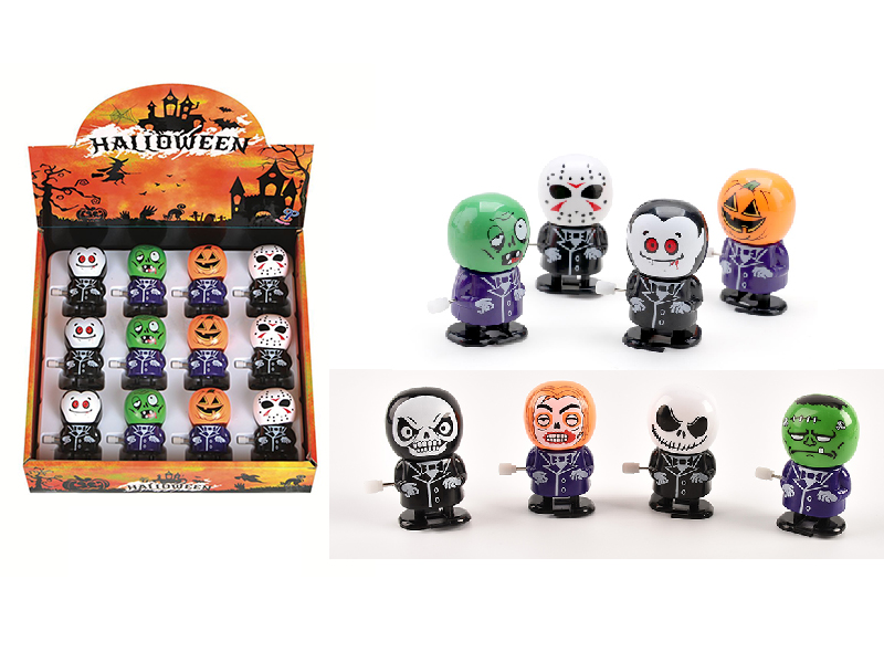 Windup Walking And Shake Head Halloween Toys 12pcs