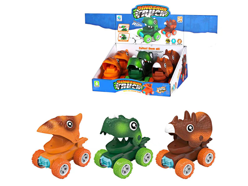 Press Friction Dinosaur Car Suit (6Pcs)