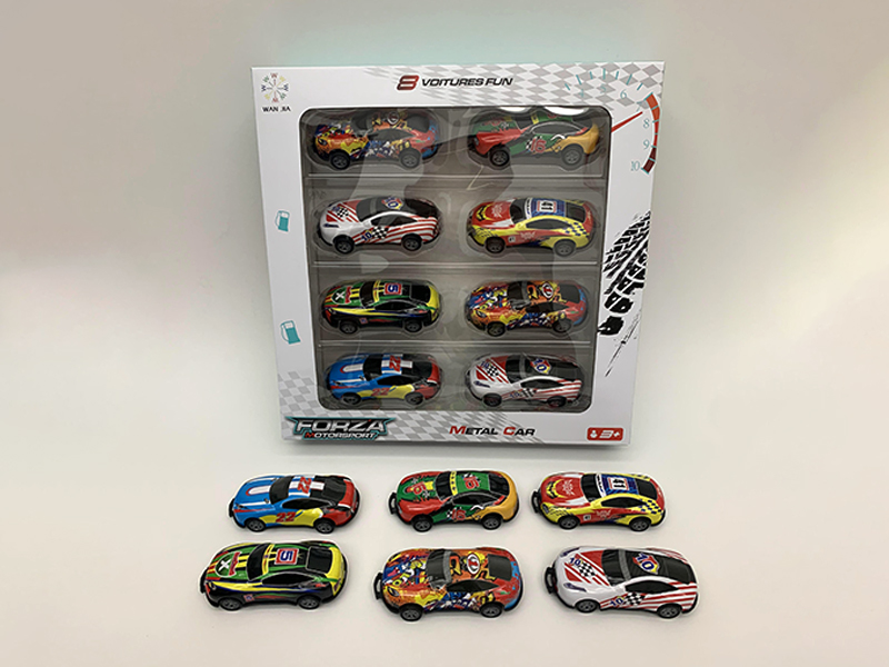 1: 56 Pull Back Bounce Tipper Light Alloy Coupe 8PCS