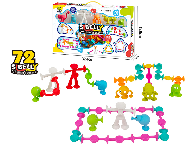 Suckers Building Blocks(Cartoon Animal)72pcs