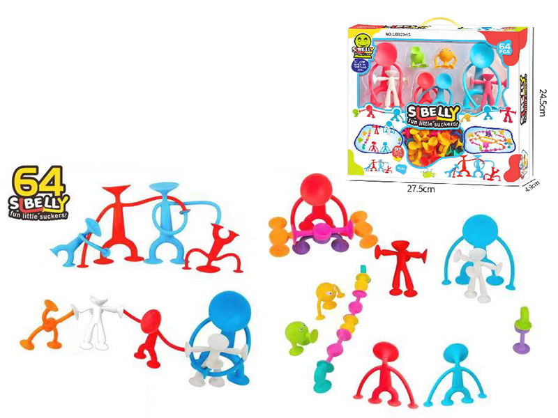 Suckers Building Blocks(Cartoon Animal)64pcs