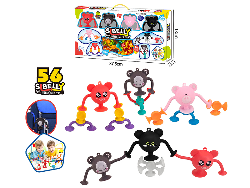 Suckers Building Blocks(Cartoon Animal)56pcs