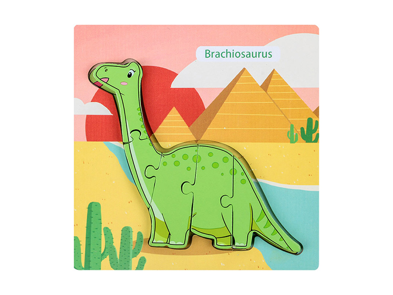 Wooden Tridimensional Puzzle Of Brachiosaurus