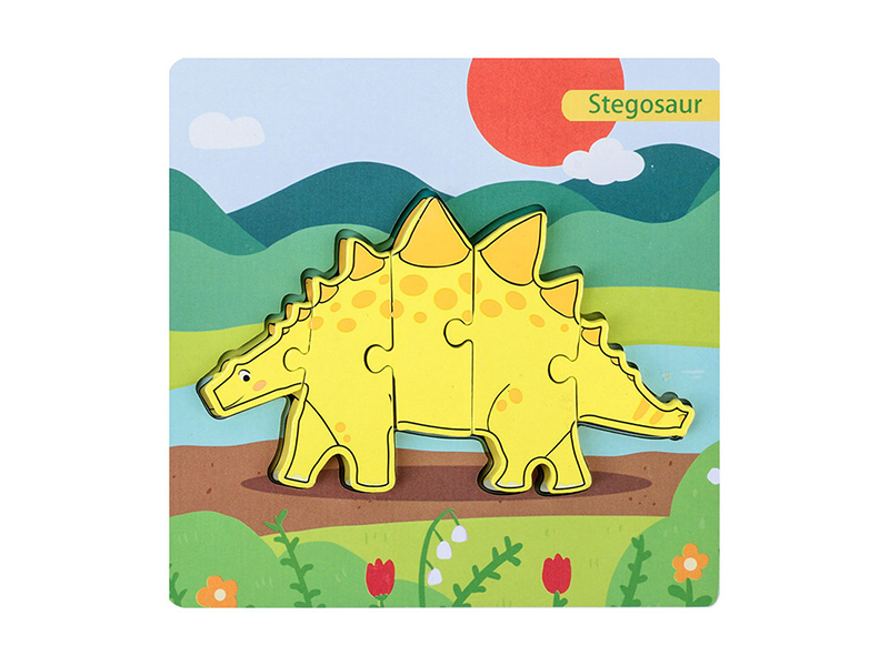 Wooden Tridimensional Puzzle Of Stegosaurus