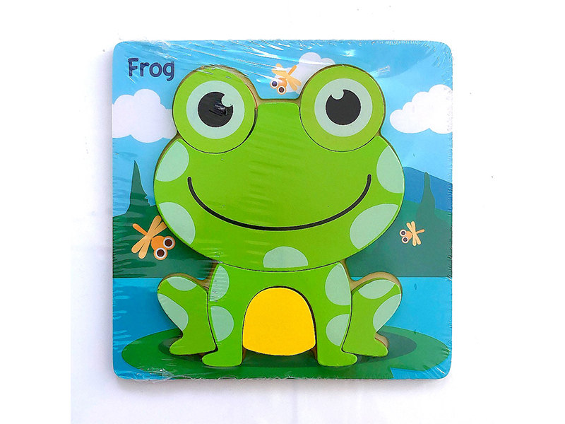 Frog Wood Cartoon 3D Puzzle