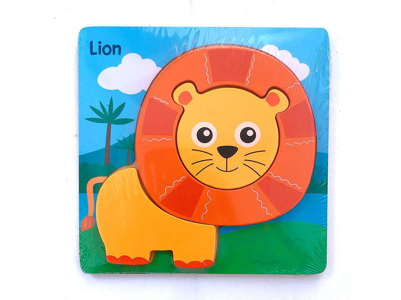 Lion Wood Cartoon 3D Puzzle