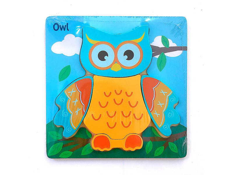 Owl Wood Cartoon 3D Puzzle
