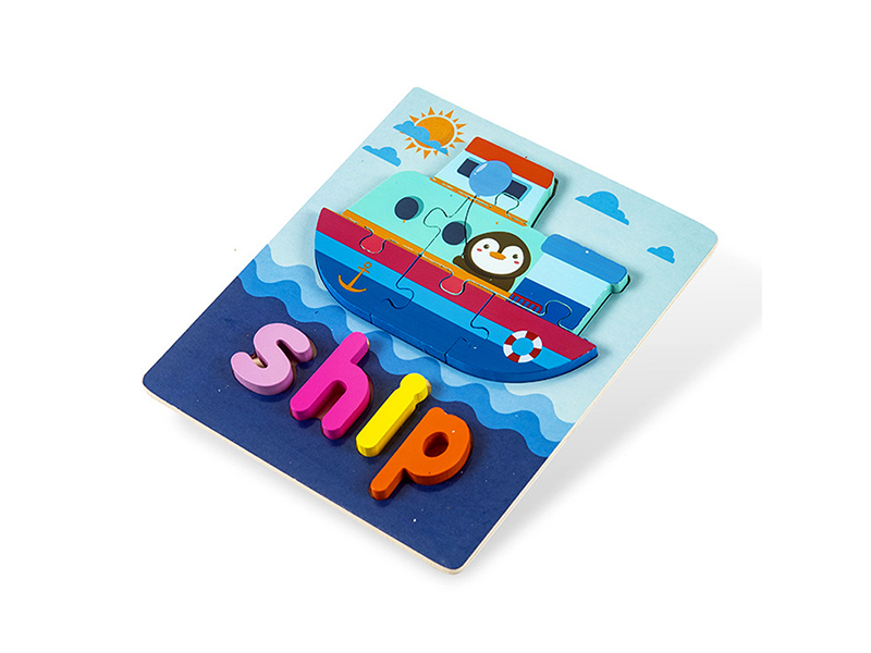 Wooden 3D Puzzle Of Ship English Words