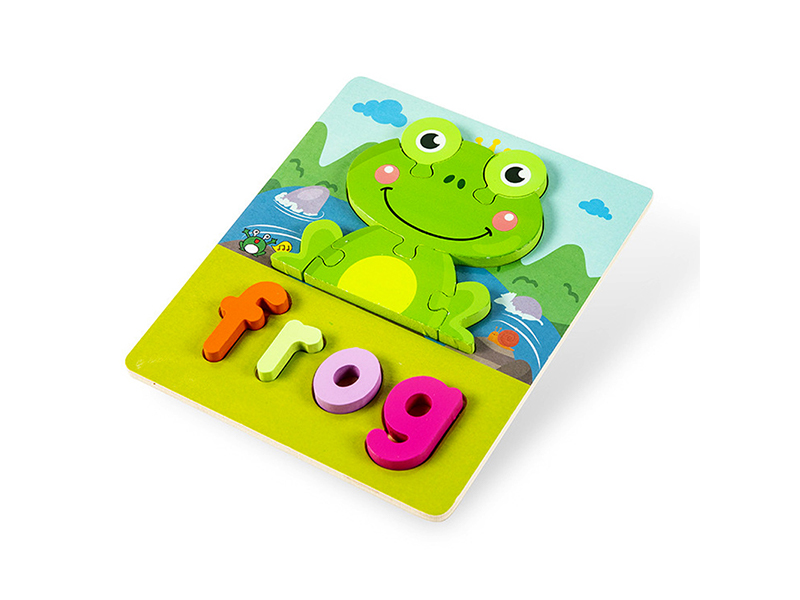 Wooden 3D Puzzle Of Frog English Words