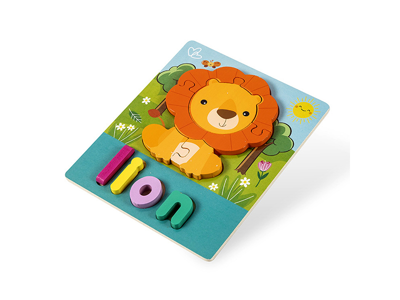 Wooden 3D Puzzle Of Lion English Words