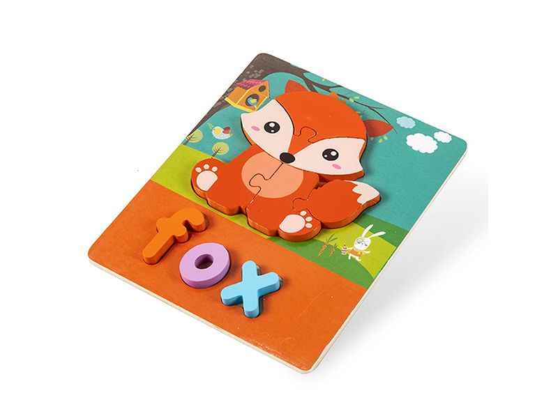 Wooden 3D Puzzle Of Fox English Words