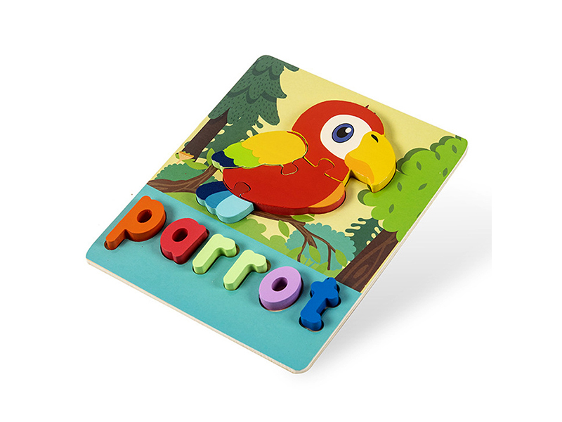 Wooden 3D Puzzle Of Parrot English Words