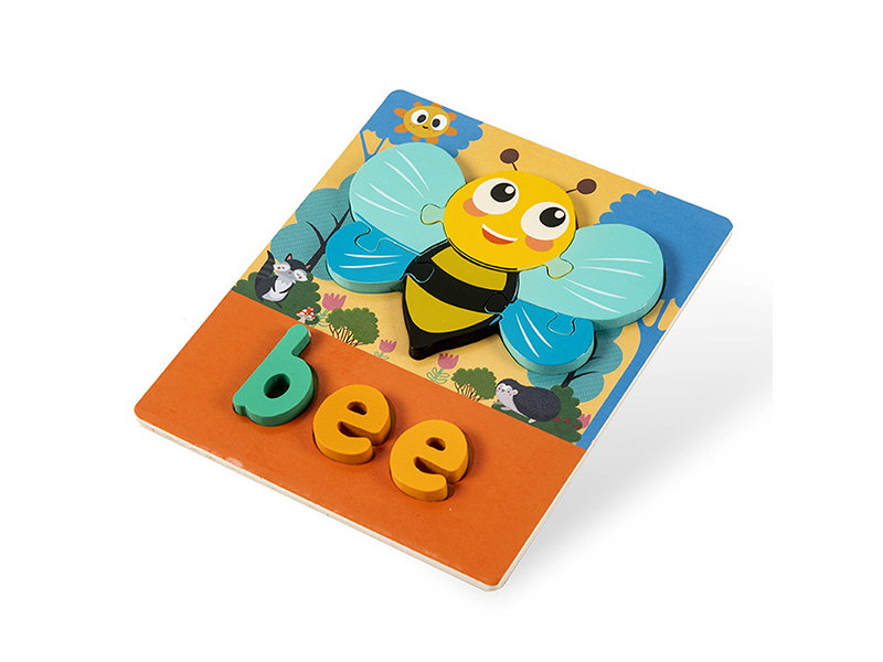 Wooden 3D Puzzle Of Honeybee English Words