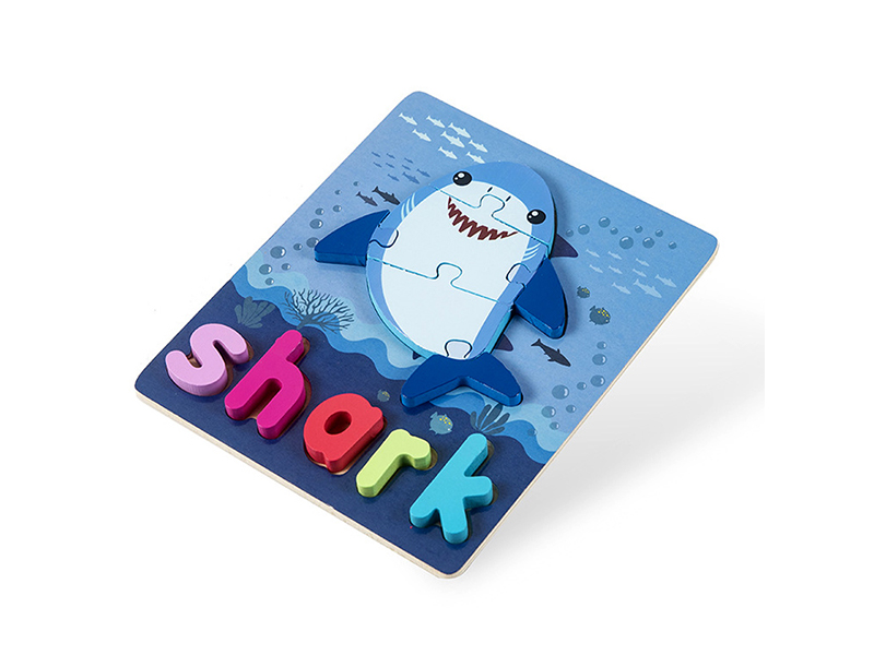 Wooden 3D Puzzle Of Shark English Words
