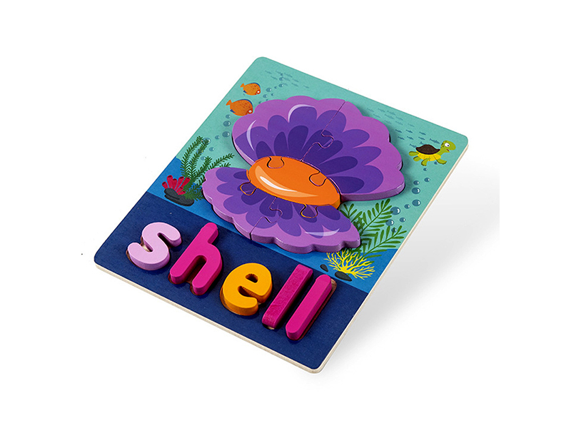 Wooden 3D Puzzle Of Shell English Words