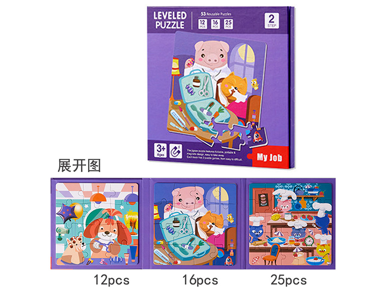 3 In 1 Advanced Magnetic Puzzle - Level 2 My Occupation