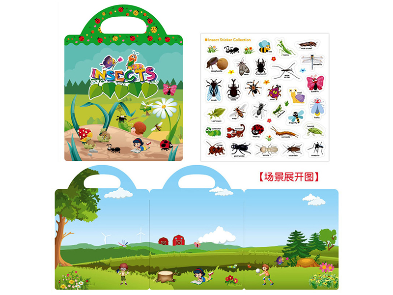 DIY Funny Sticker Quiet Book - Insects