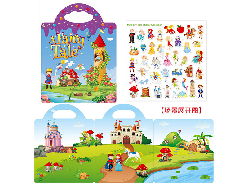 DIY Fun Sticker Quiet Book Fairy Tale Princess
