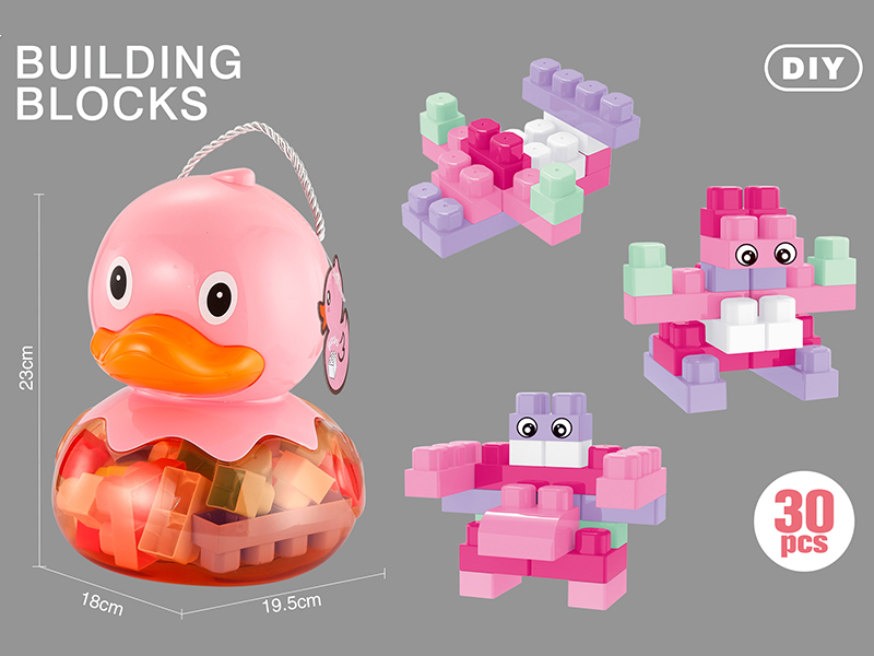 Cartoon Duck Girl Building Blocks (30PCS)