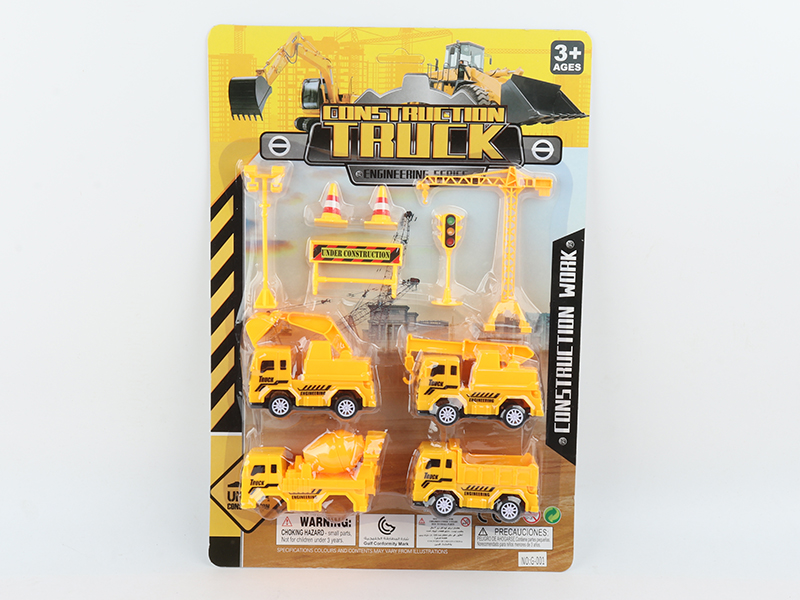 Pull Back Engineering Truck Set