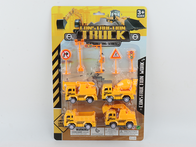 Pull Back Engineering Truck Set