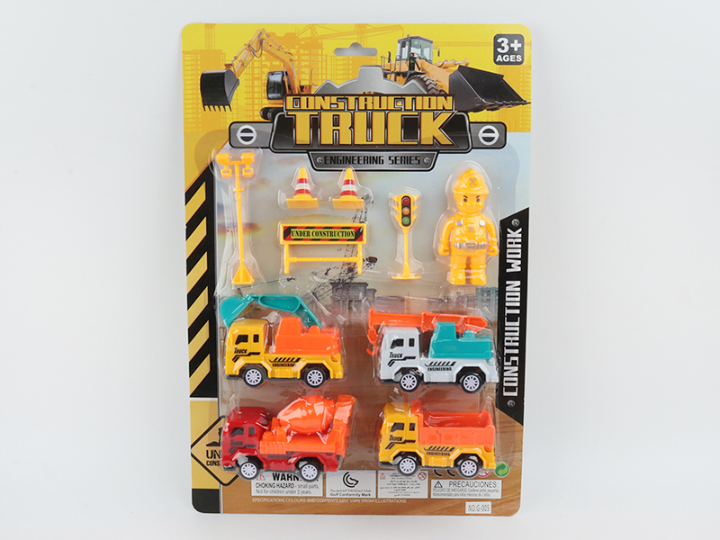 Pull Back Engineering Truck Set