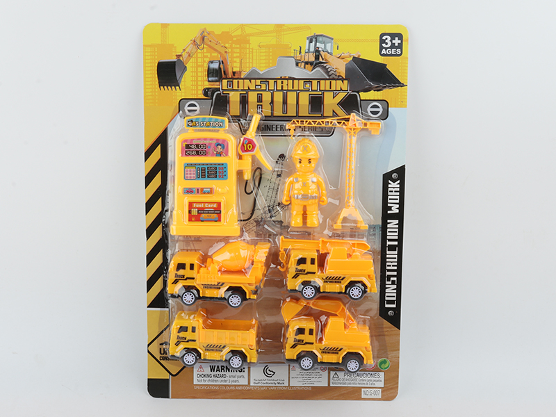 Pull Back Engineering Truck Set