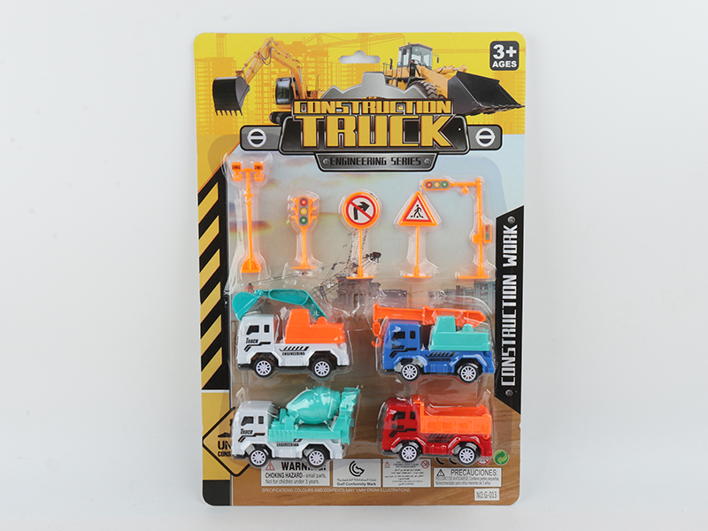 Pull Back Engineering Truck Set
