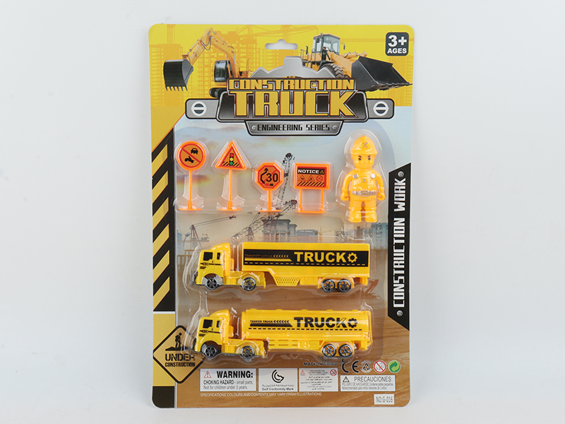 Pull Back Engineering Truck Set