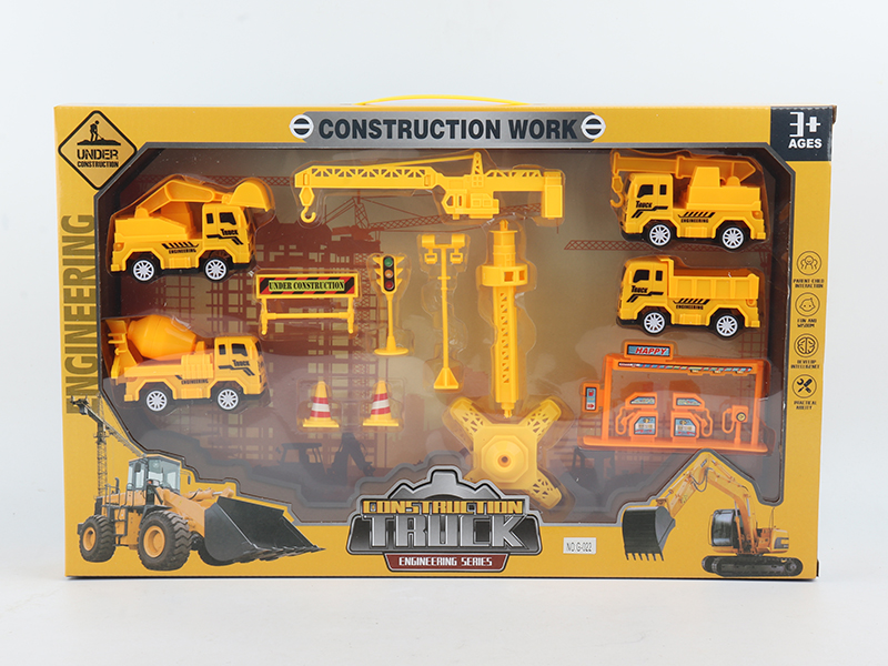 Pull Back Engineering Truck Set