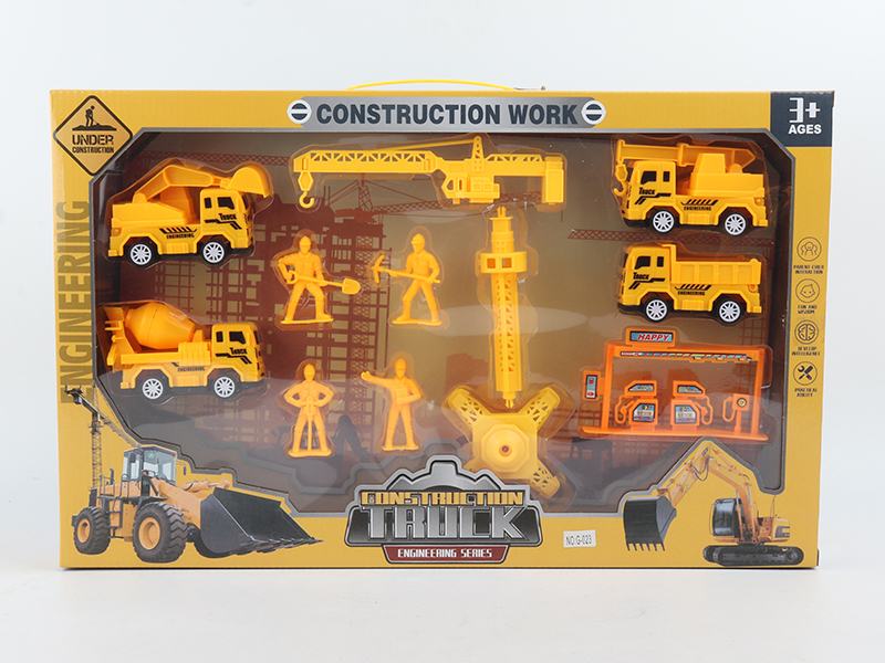 Pull Back Engineering Truck Set