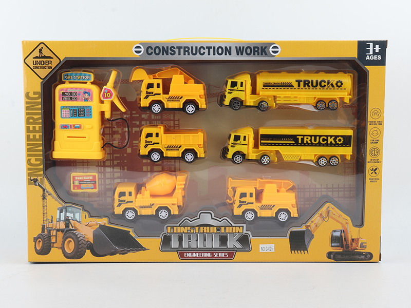 Pull Back Engineering Truck Set