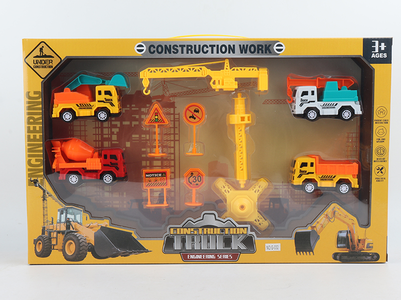Pull Back Engineering Truck Set