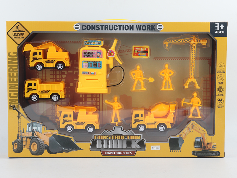 Pull Back Engineering Truck Set