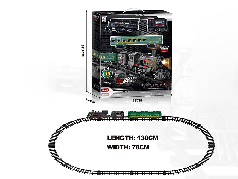 Alloy Intelligent B/O Steam Rail Train With Light And Music(Carriage With Lights)