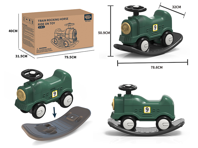 Train Rocking Horse Ride On Toy 2 In 1
