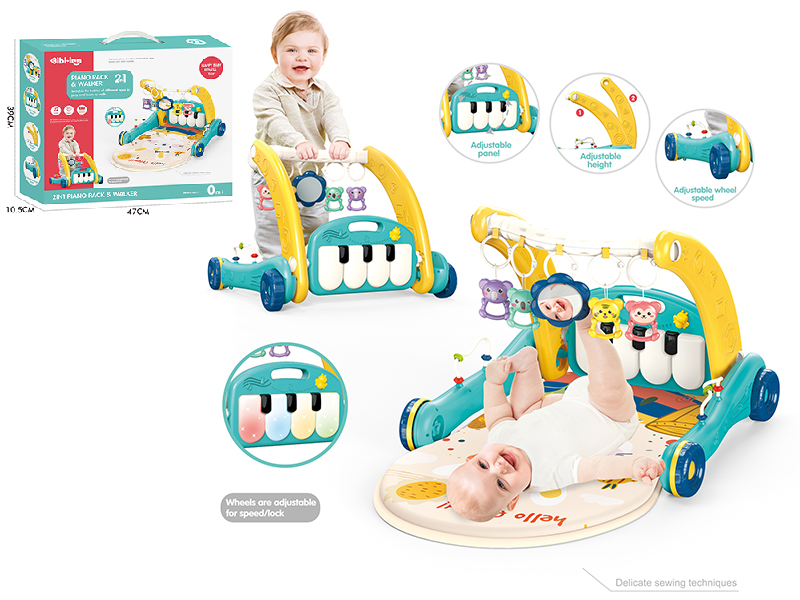 Baby Walker & Pedal Piano 2 In 1(Green)