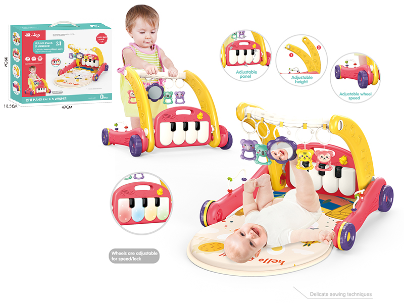 Baby Walker & Pedal Piano 2 In 1(Red)