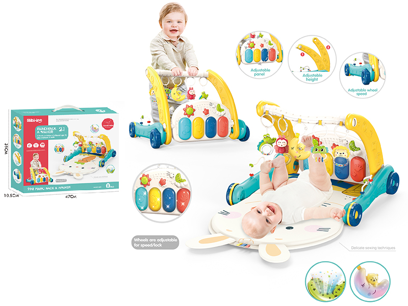 Baby Walker & Pedal Piano 2 In 1(Blue)