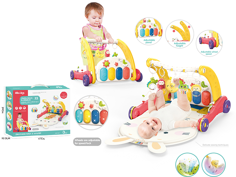 Baby Walker & Pedal Piano 2 In 1(Red)