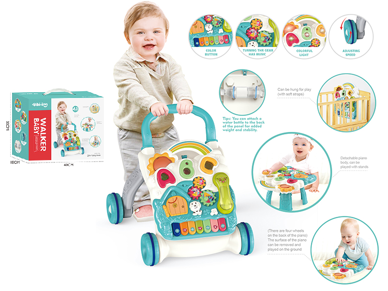 Electronic Organ Baby Walker 4 In 1 (Blue)