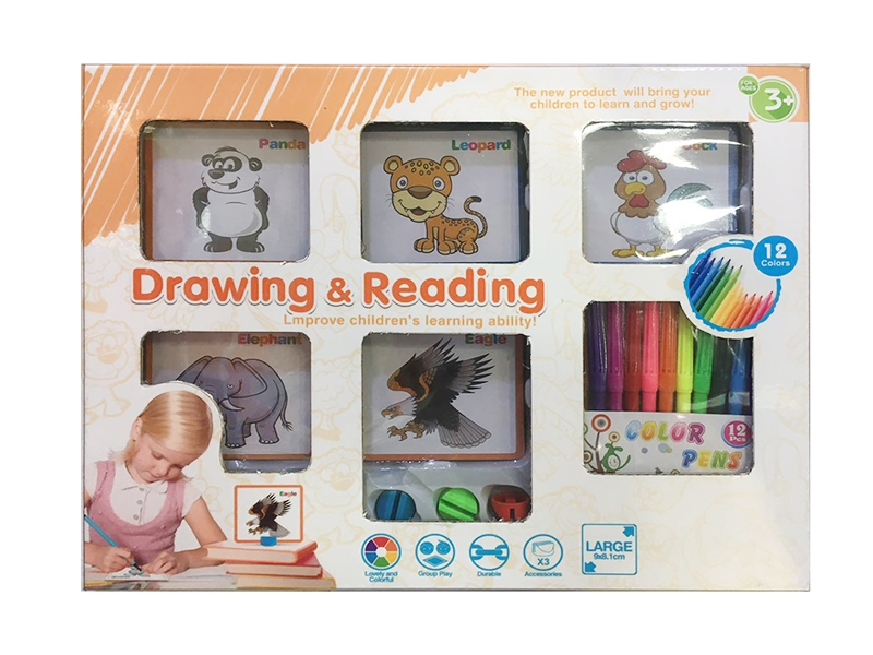 Drawing & Reading Animals Learning Card