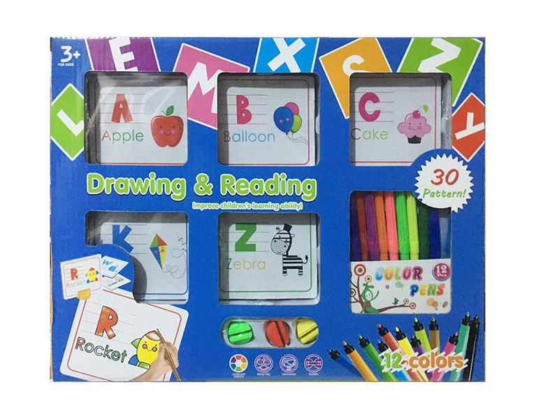 Drawing & Reading English Alphabet Learning Card