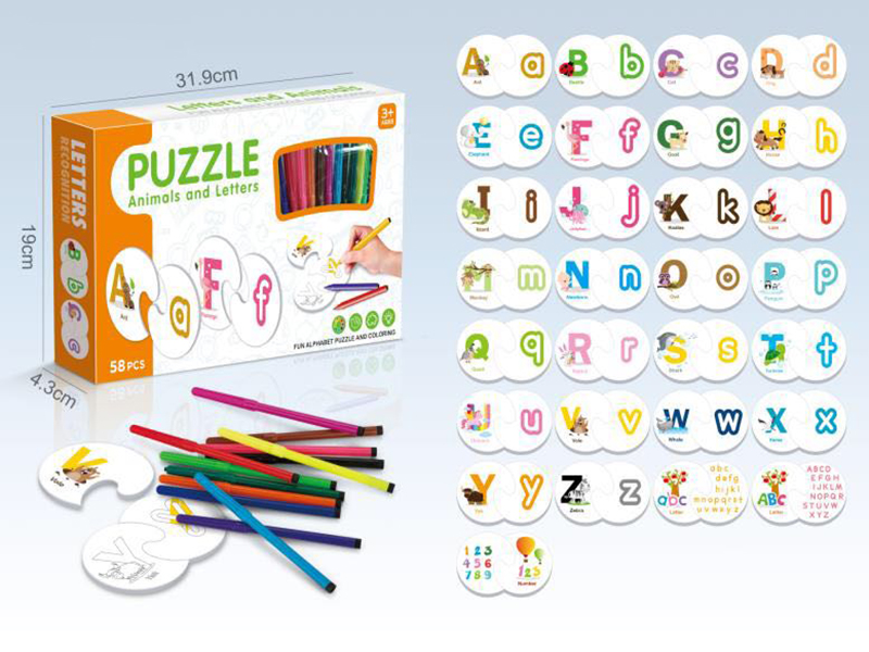 English Letter Painting Puzzle