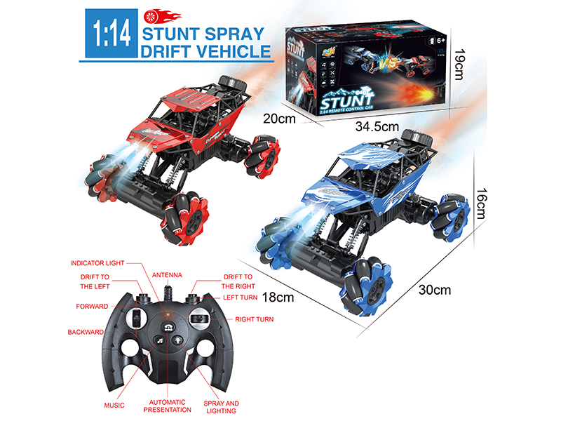 1:14 10-Channel Remote Control 4WD Stunt Climbing Vehicle