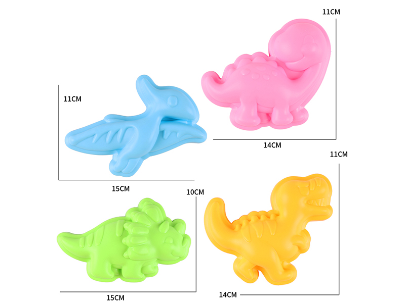 Dinosaur Snow Molds 4PCS