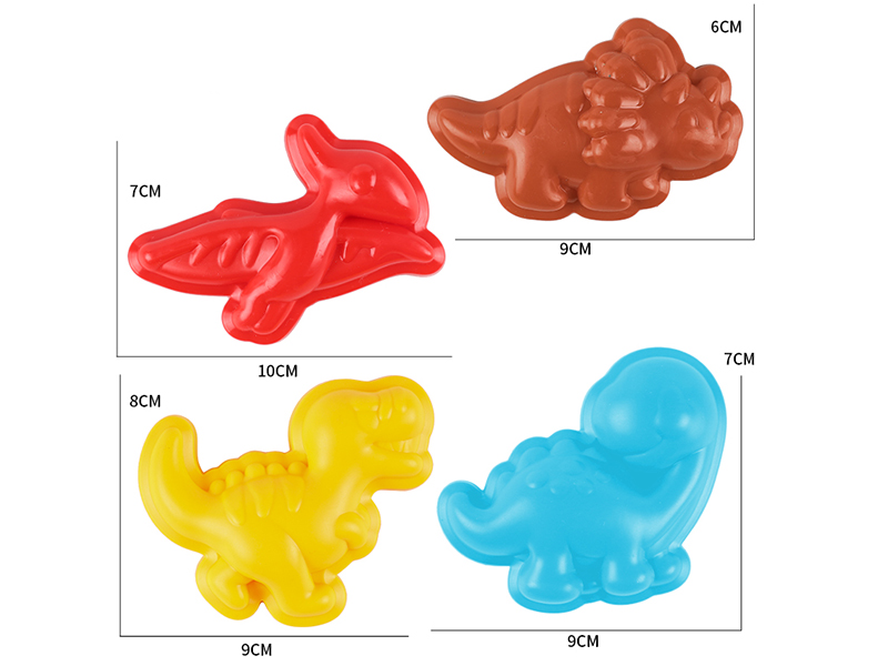 Small DinosaurSnow Molds 4PCS