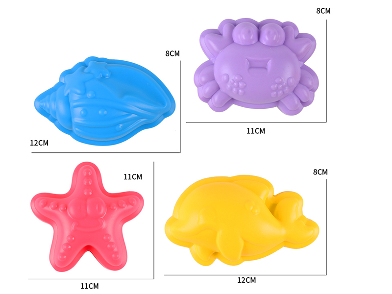 Marine Animal Snow Molds 4PCS