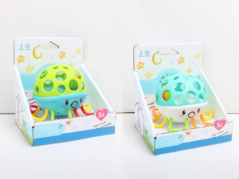 Octopus Soft Plastic Baby Rattle(Light & Music)