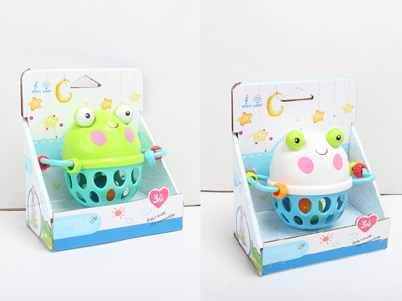 Frog Soft Plastic Baby Rattle(Light & Music)
